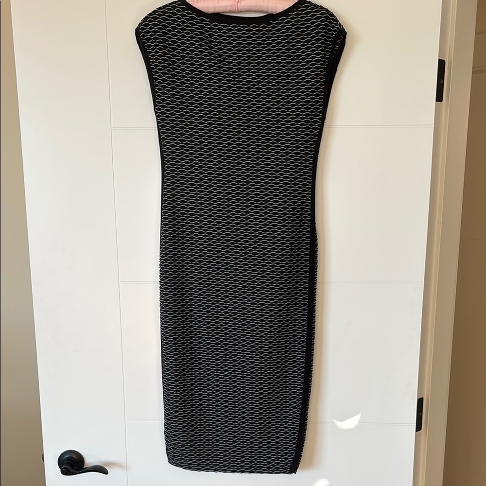 Max Studio Monochrome Patterned Midi Dress